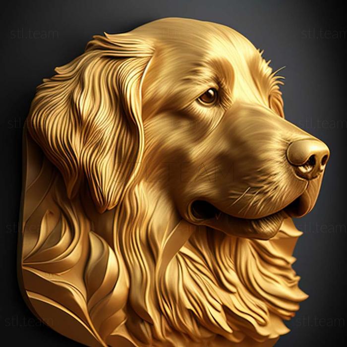 3D model Golden Retriever dog (STL)